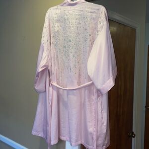 pink silky robe